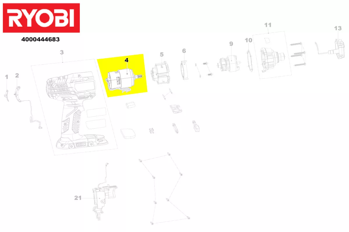 Moteur réf. 5131031960 Ryobi